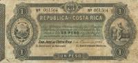 p101a from Costa Rica: 1 Peso from 1865